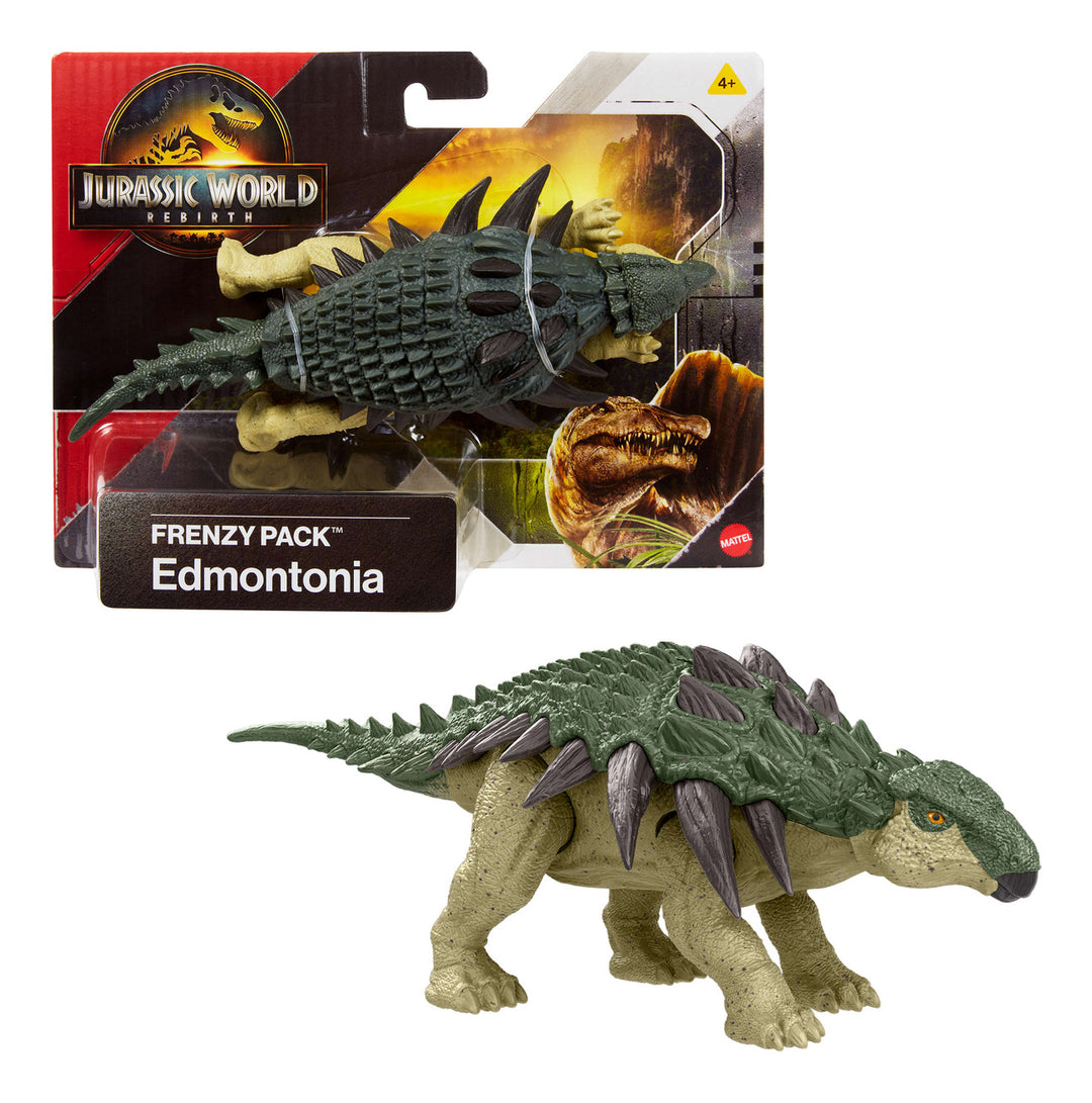 Jurassic World Saga Movable Dinosaur Assorted 7" Scale Collectible Figure With Wild Roar Frenzy Pack