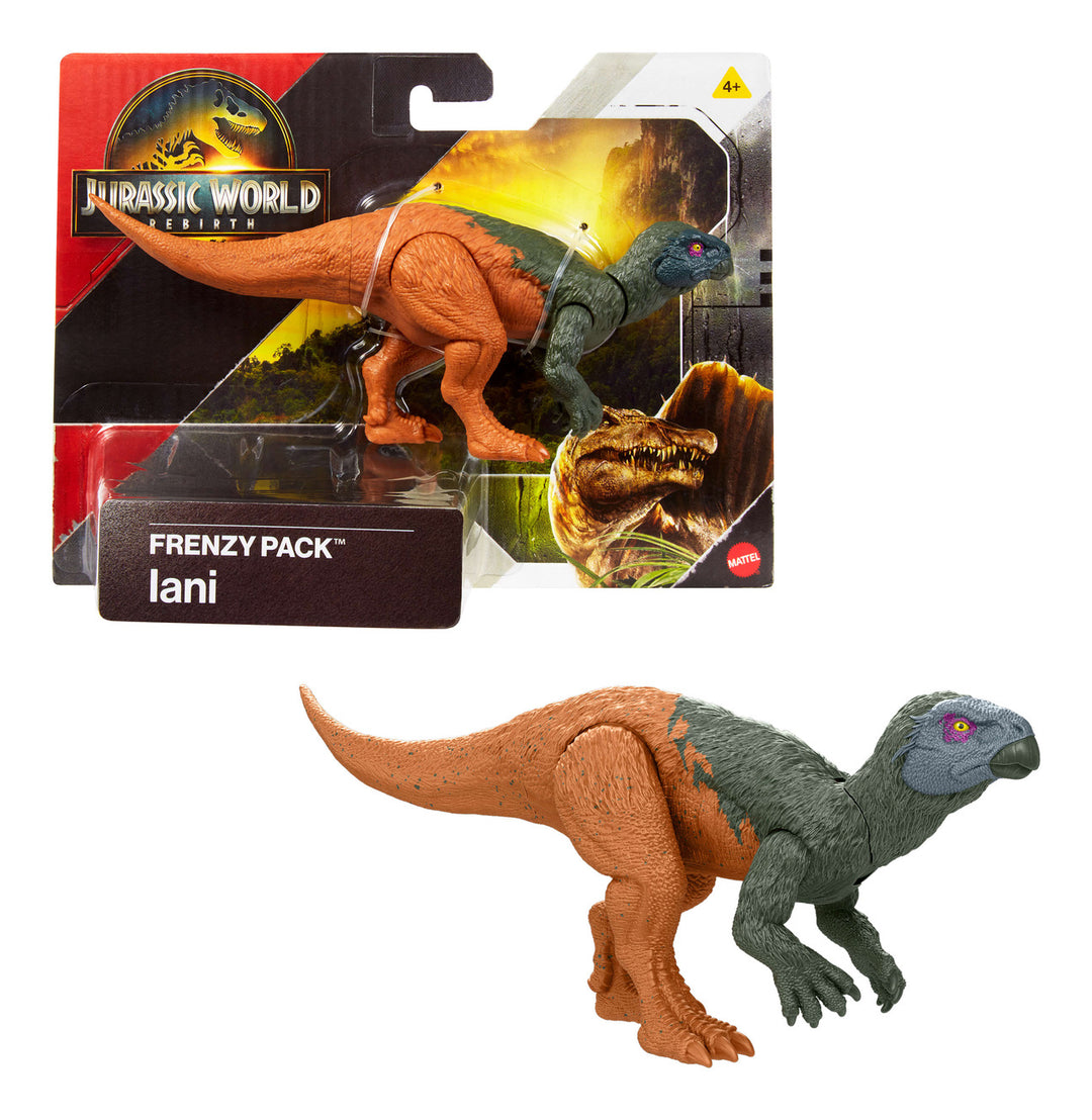 Jurassic World Saga Movable Dinosaur Assorted 7" Scale Collectible Figure With Wild Roar Frenzy Pack