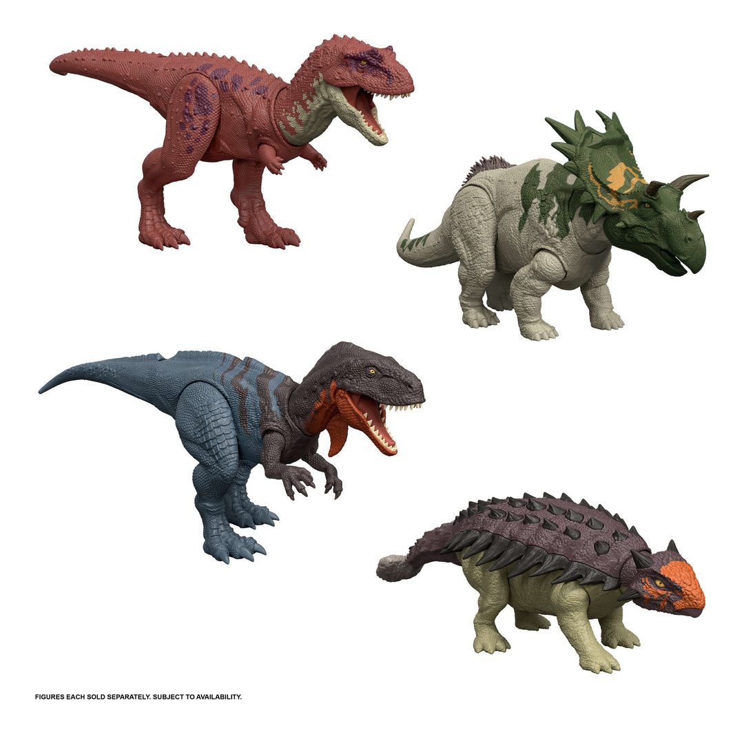 Jurassic World Saga Movable Dinosaur Assorted 12" Scale Collectible Figure With Wild Roar (1-Pack)
