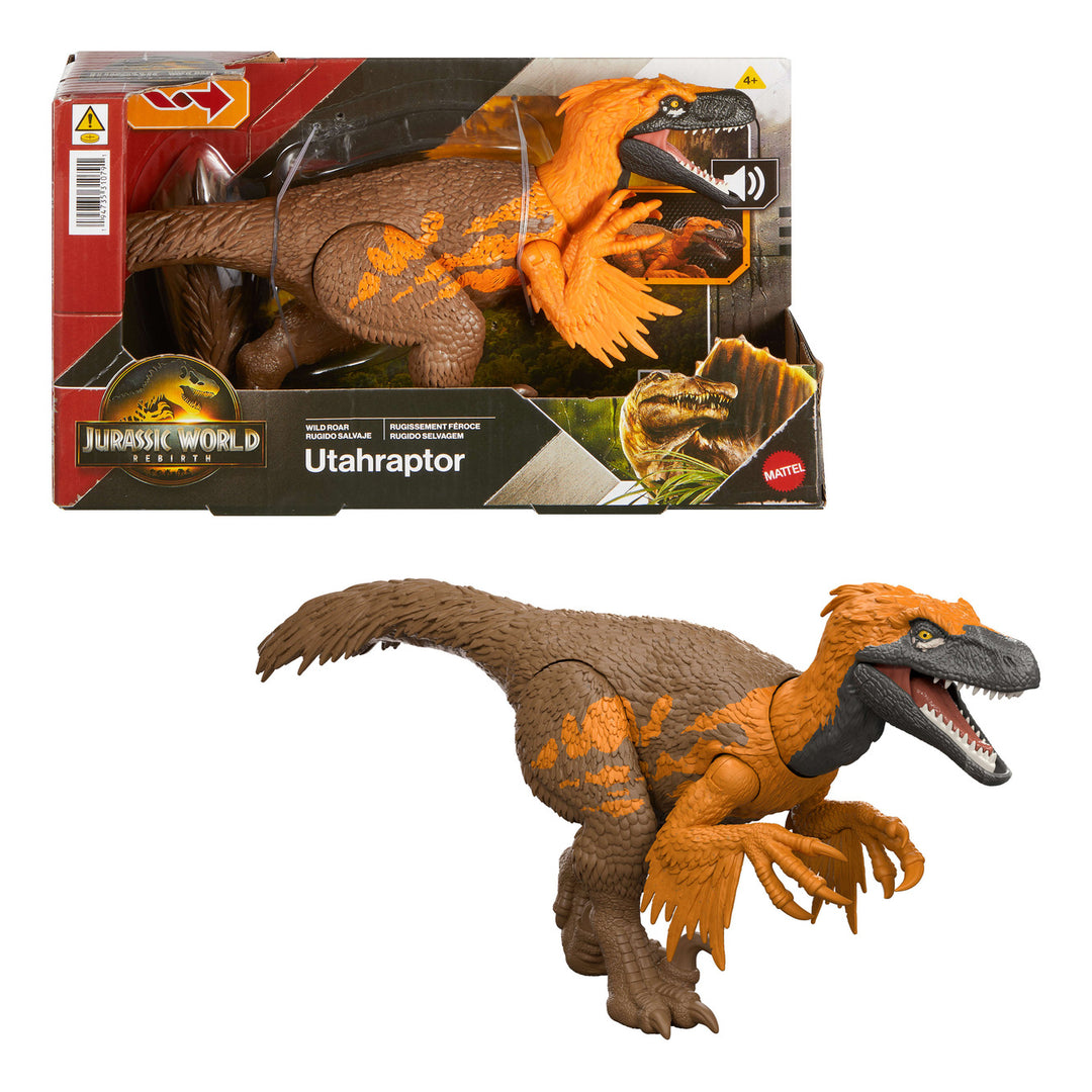 Jurassic World Saga Movable Dinosaur Assorted 12" Scale Collectible Figure With Wild Roar (1-Pack)