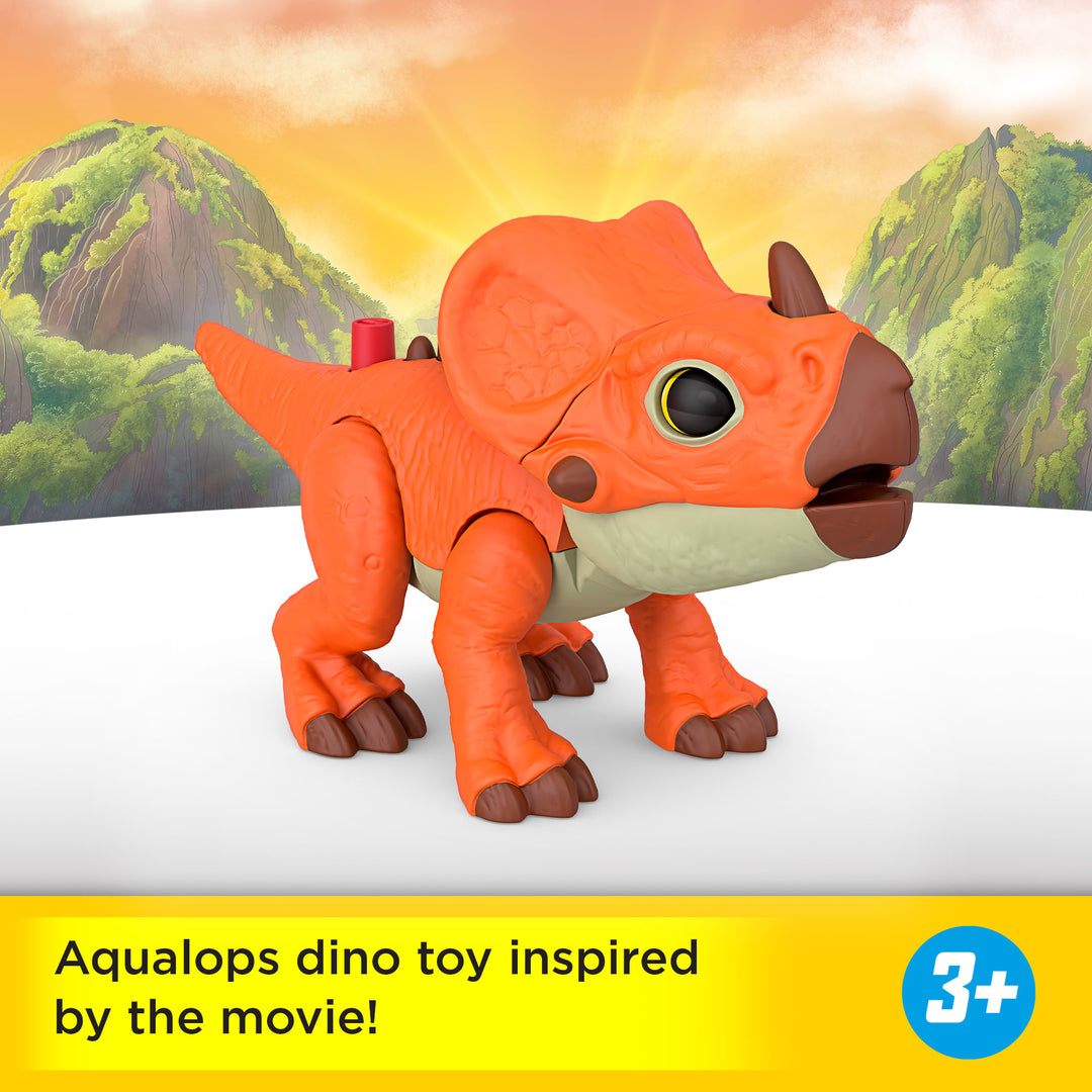 Imaginext Jurassic World Rebirth Aquilops 7.75" Feature Figure with Push Button