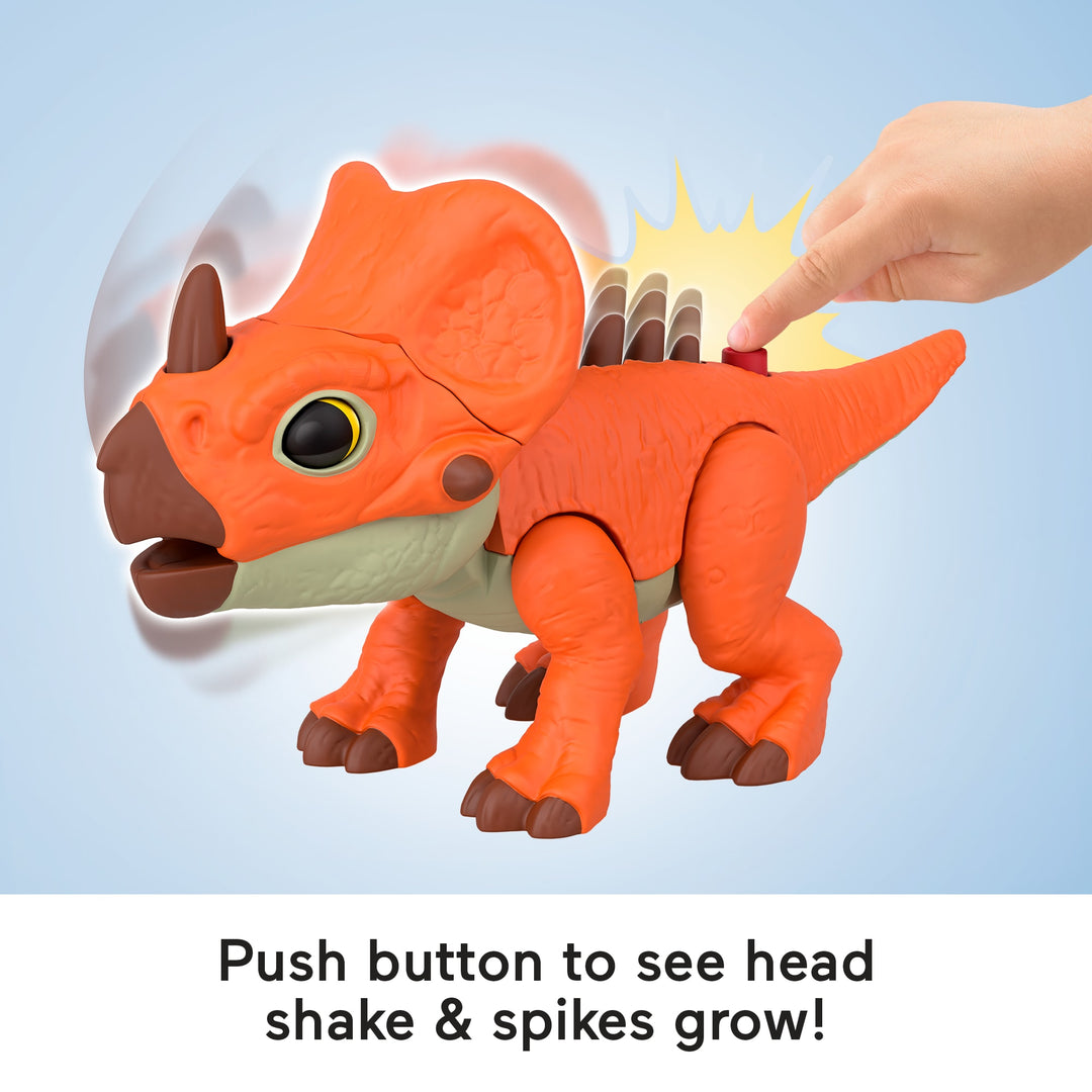Imaginext Jurassic World Rebirth Aquilops 7.75" Feature Figure with Push Button