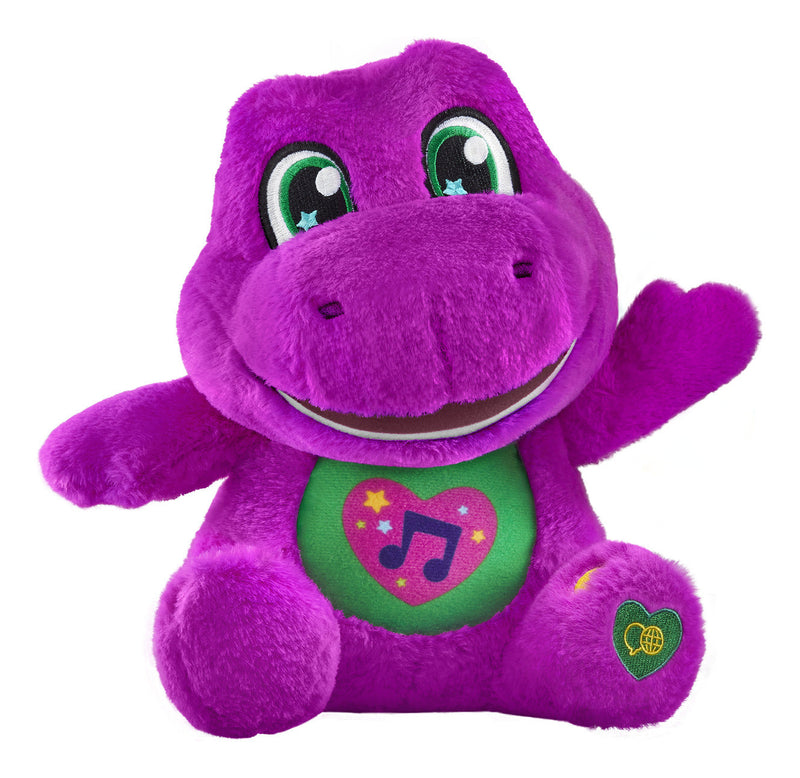 Barney Singing Plush, packaging shot