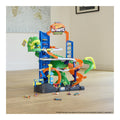 Hot Wheels City Ultimate T-Rex Garage Playset with 2 die-cast cars packaging view