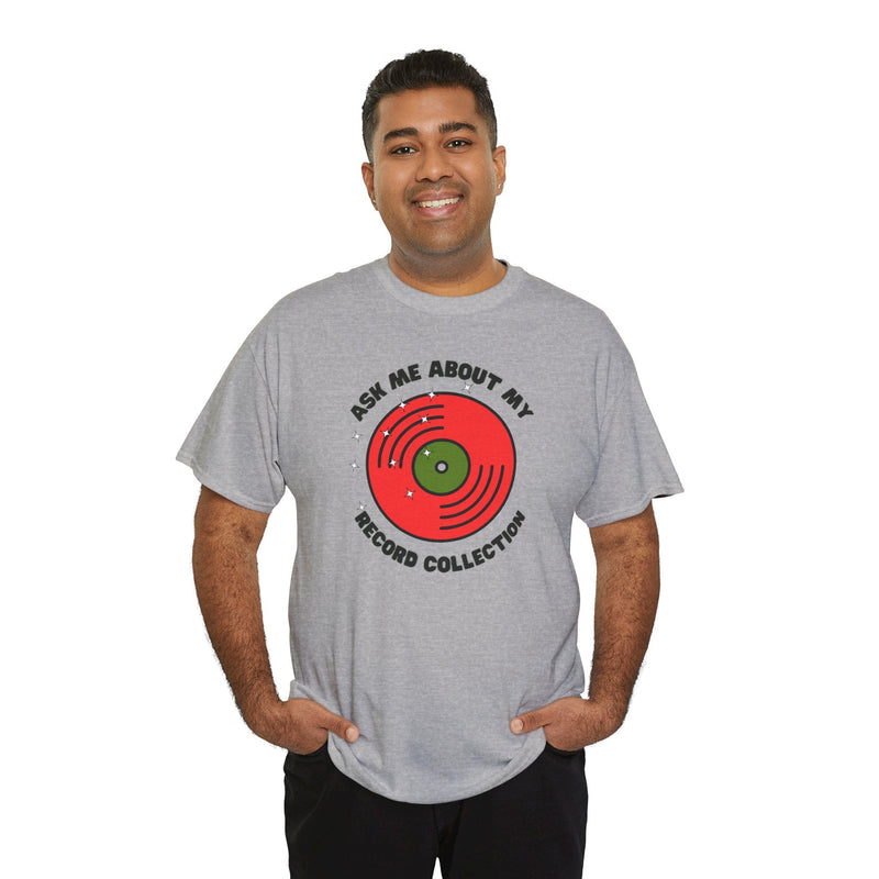 'Ask Me About My Record Collection' Men's T-Shirt, in display