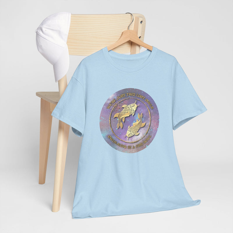 'Lost Souls' Celestial Fish Lyric T-Shirt, size reference