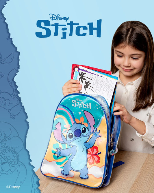 Stitch Colouring & Drawing School Backpack - Image
