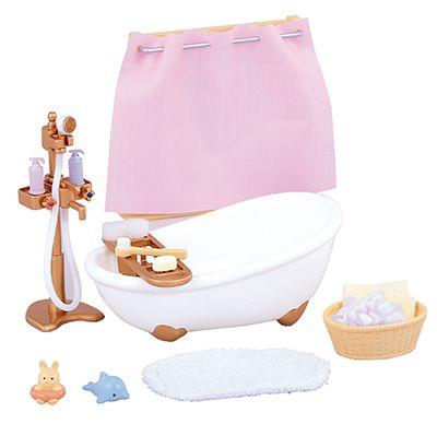 Sylvanian Families Bath & Shower Set Furniture Playset for Ages 3 & Up, alternate view