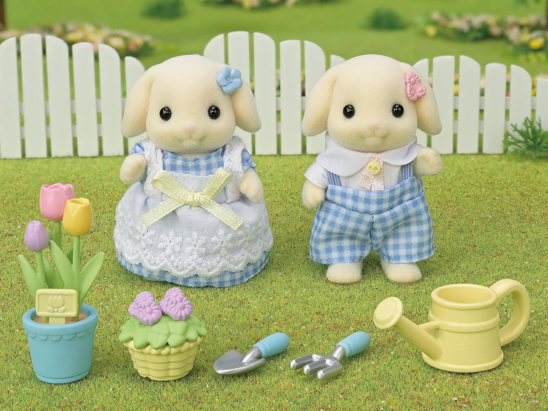 Sylvanian Families Blossom Gardening Set Flora Rabbit Sister & Brother