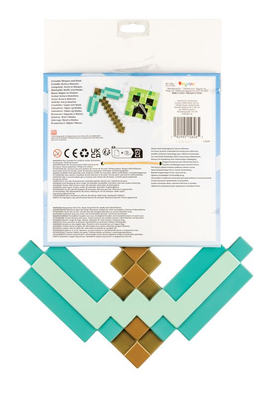 Minecraft Pickaxe & Mask Set, close-up detail