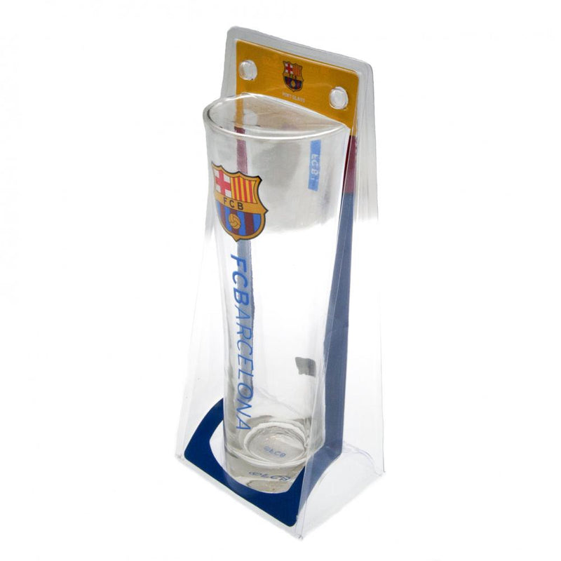 FC Barcelona Tall Beer Glass, side angle