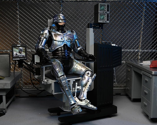 Robocop Battle Damaged Robocop With Chair Ultimate 7" Scale Action Figure (view 2)