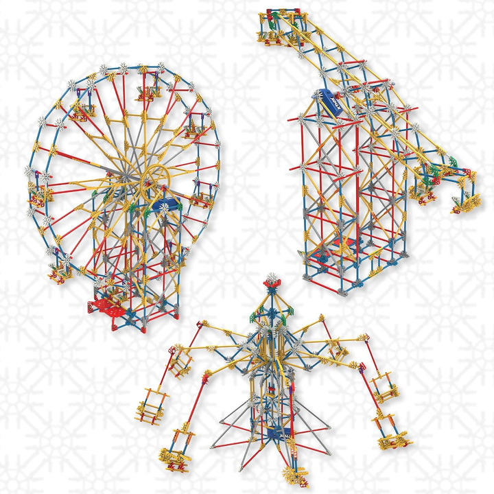 K'NEX Thrill Rides 3-in-1 Classic Amusement Park Building Set