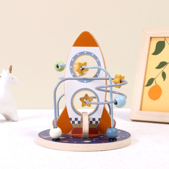 Wooden Rocket Beads Maze