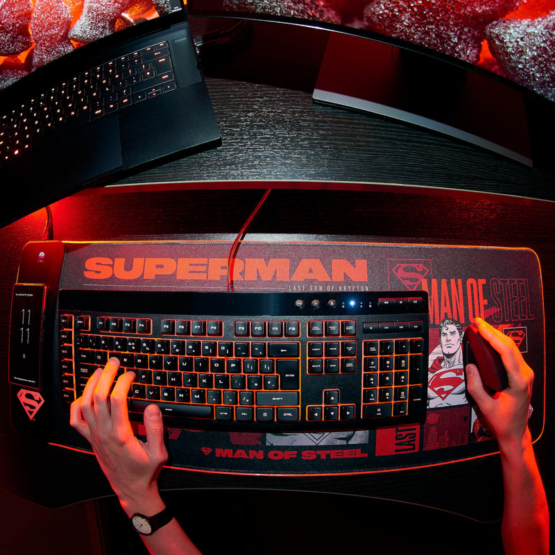 DC Comics Superman Mousepad Mobile Charger Officially Licens, rear view