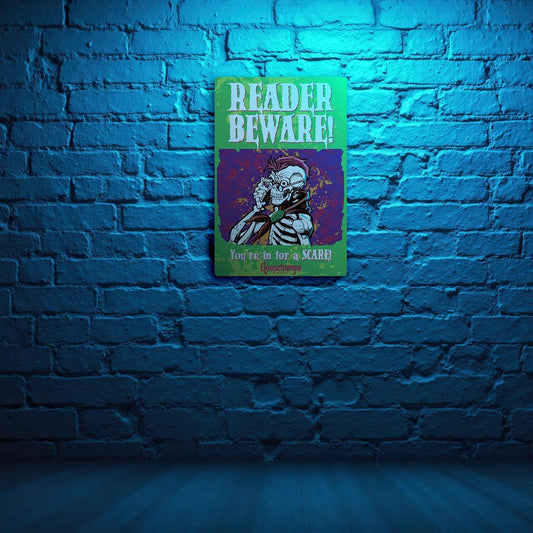 Goosebumps Reader Beware Metal Sign (view 2)