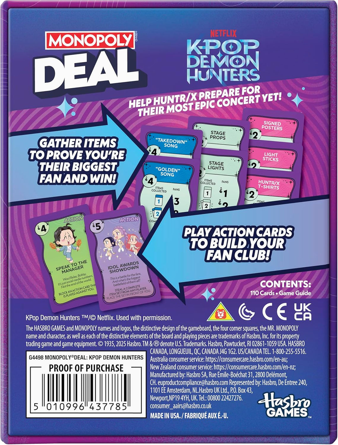 Monopoly Deal K-Pop Demon Hunters