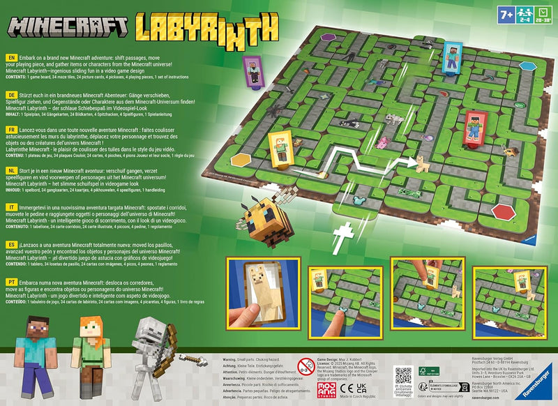 Ravensburger Labyrinth - Minecraft, close-up detail