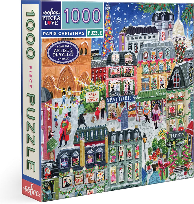 Eeboo Piece & Love Paris Christmas Puzzle (1000 Pieces)