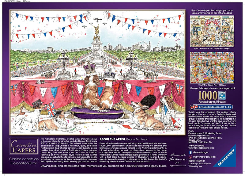 Coronation Capers by Eleanor Tomlinson Ravensburger 1000 Piece Jigsaw Puzzle alternate view 5