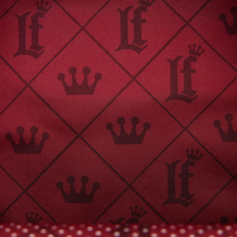Loungefly - The Laura Red Crossbody Pin Trader Bag close up detail