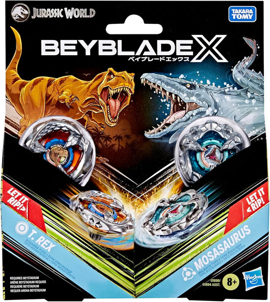 Beyblade X Jurassic World T.Rex vs Mosasaurus 2 Pack