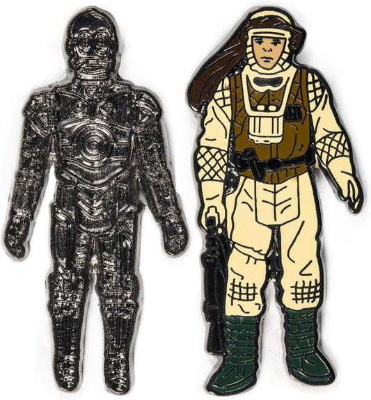 C-3PO & Luke Skywalker Star Wars Pin Kings Enamel Badge Set
