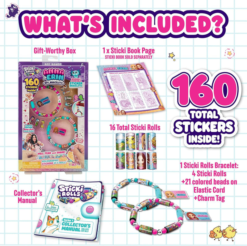 Sticki Rolls Anna And Erin BFF Sticker Jewellery Making Set