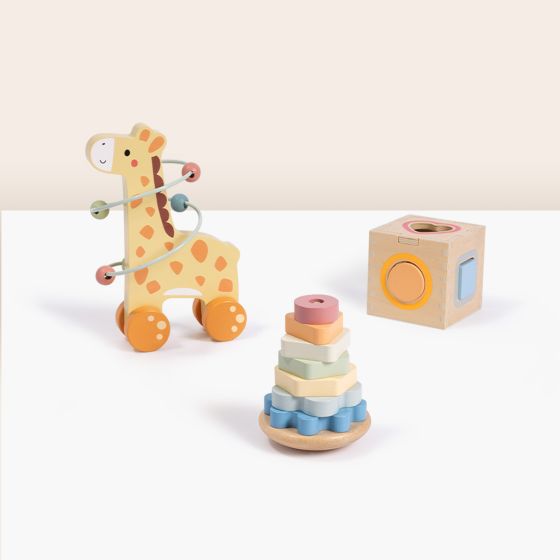 Wooden 3 in 1 Box - Giraffe