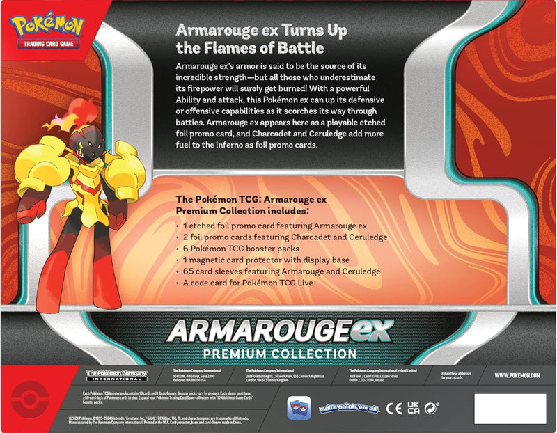 Pokemon TCG: Armarouge ex Premium Collection, rear view