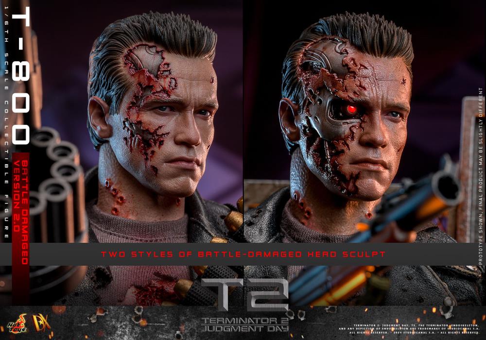 Hot Toys Terminator 2: Judgement Day DX46 T-800 (Battle Damaged Version 2.0) 1/6th Scale Figure