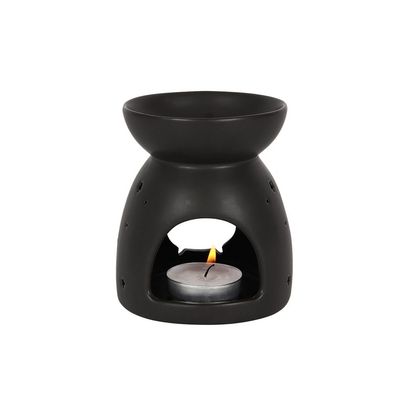 Black Cauldron Cut Out Oil Burner