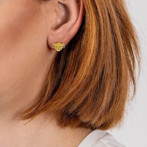 Disney Gold Plated Simba Stud Earrings - Image 2