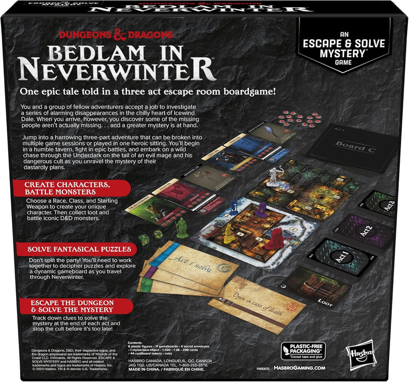Hasbro Gaming Dungeons & Dragons: Bedlam in Neverwinter, product detail