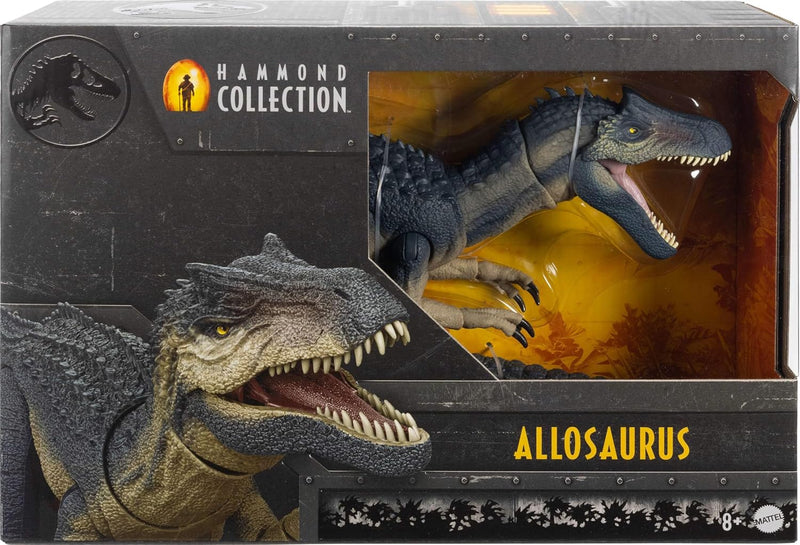 Jurassic World Hammond Collection Allosaurus Action Figure, packaging shot