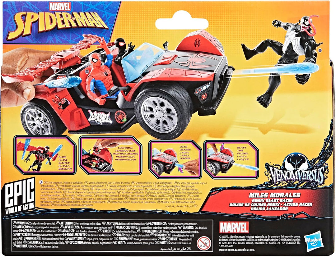 Marvel Spider-Man VenomVersus Epic World of Action Miles Morales Remix Blast Racer