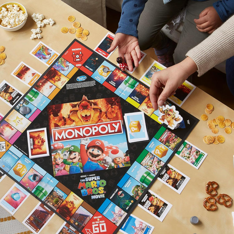 Monopoly The Super Mario Bros. Movie Edition, in display