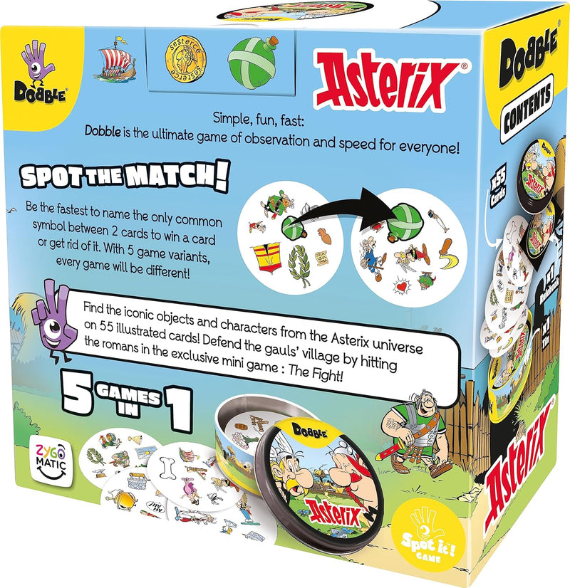 Dobble Asterix, rear view
