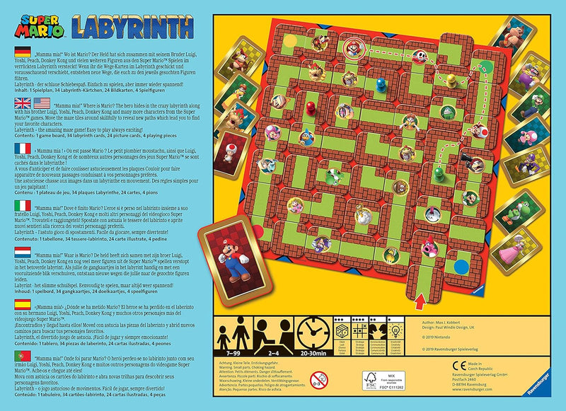 Ravensburger Labyrinth - Super Mario Brothers, size reference