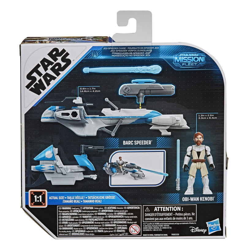 Star Wars Mission Fleet Obi Wan Kenobi with Barc Speeder, rear view