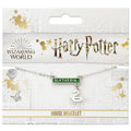 Harry Potter Silver Plated Bar Bracelet Slytherin, side angle