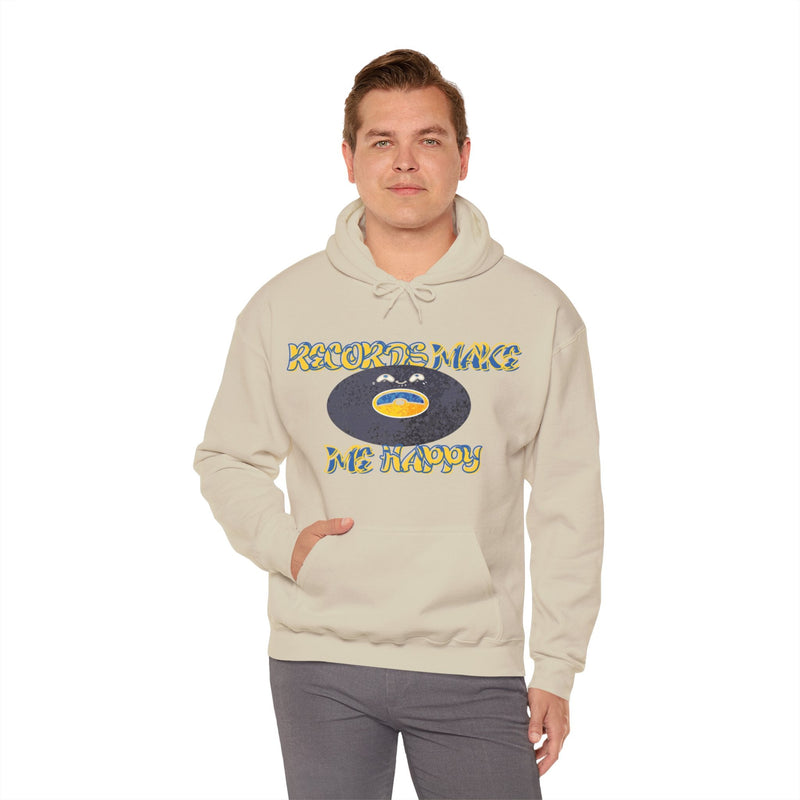 'Records Make Me Happy' Men's Hoodie, packaging shot