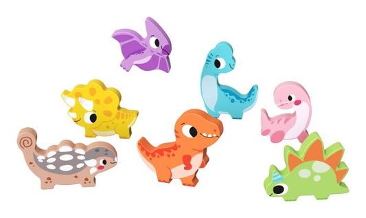 Wooden Dinosaur Chunky Puzzle Toy Set