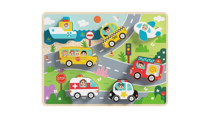 Wooden Transportation Chunky Puzzle