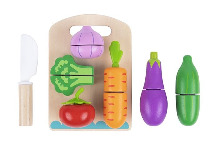 Wooden Cutting Vegetables Playset Toy Set