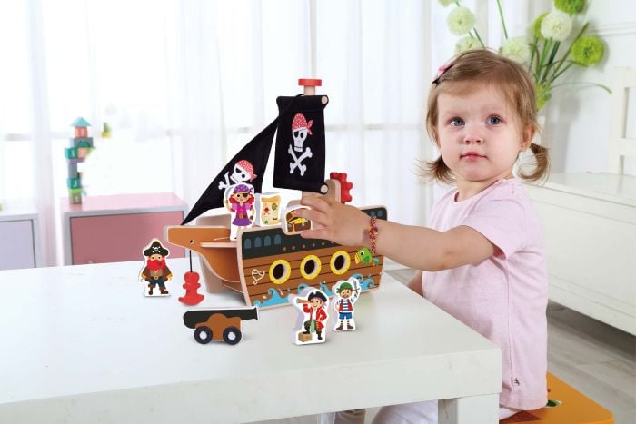 Wooden Pirate Ship Adventure Playset