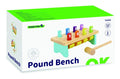 Wooden Knock Bench Playset Toddler Development Toy