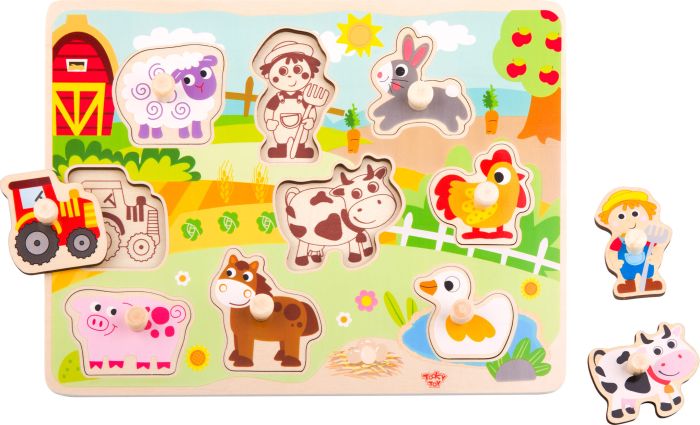 Farm Wooden Puzzle Toddler Educational Toy