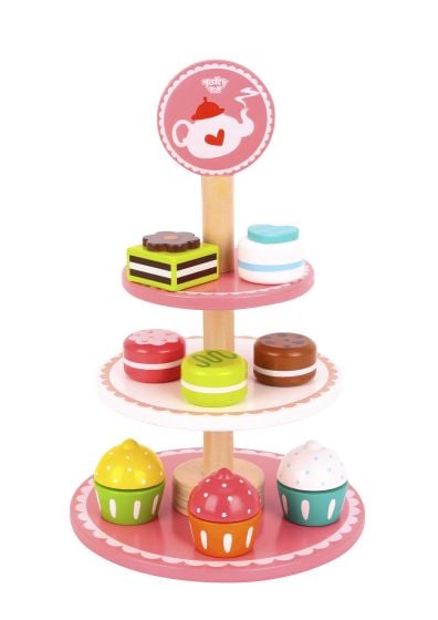 Wooden Dessert Stand Playset