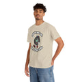 'Catch You On The Flip Side' Men's Vinyl T-Shirt, close-up detail
